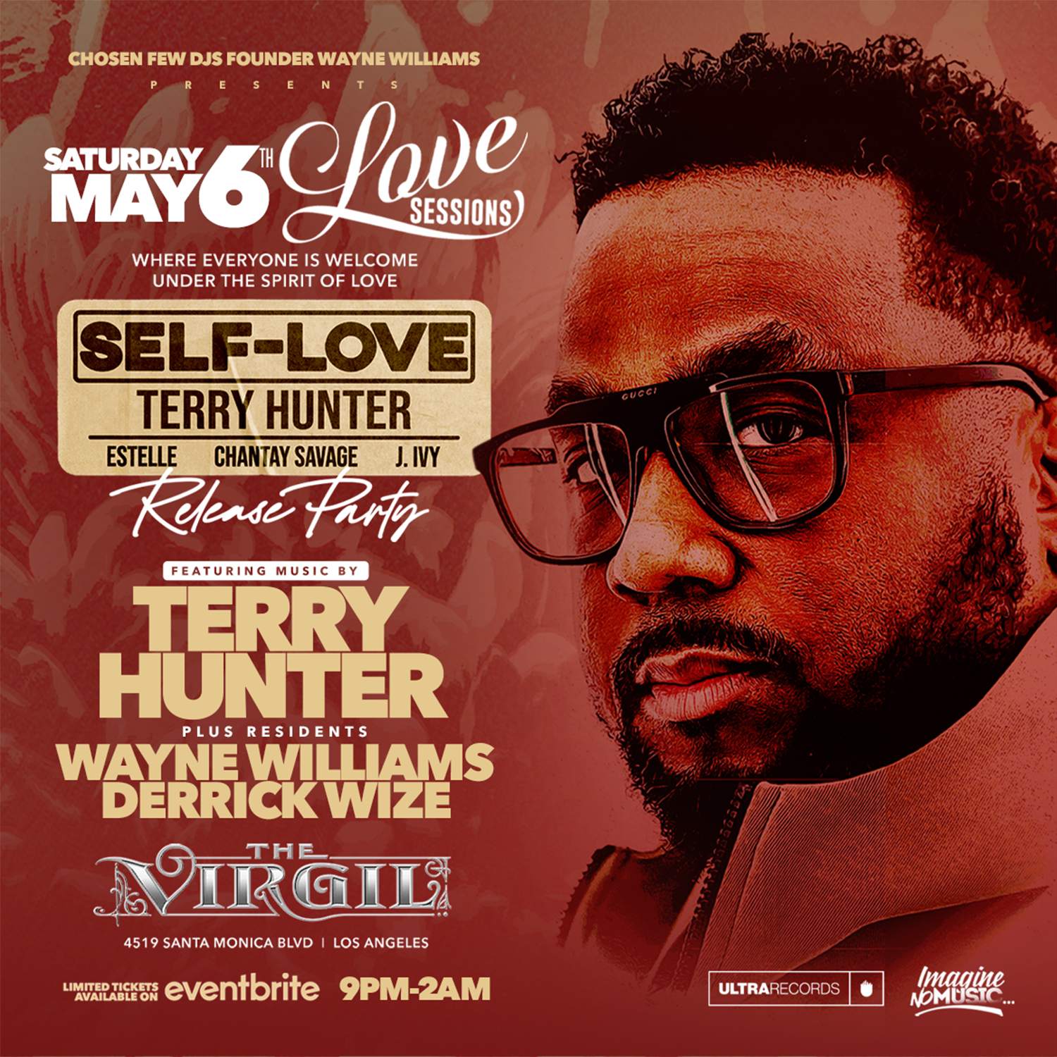 LOVE Sessions - Terry Hunter Release party - フライヤー表