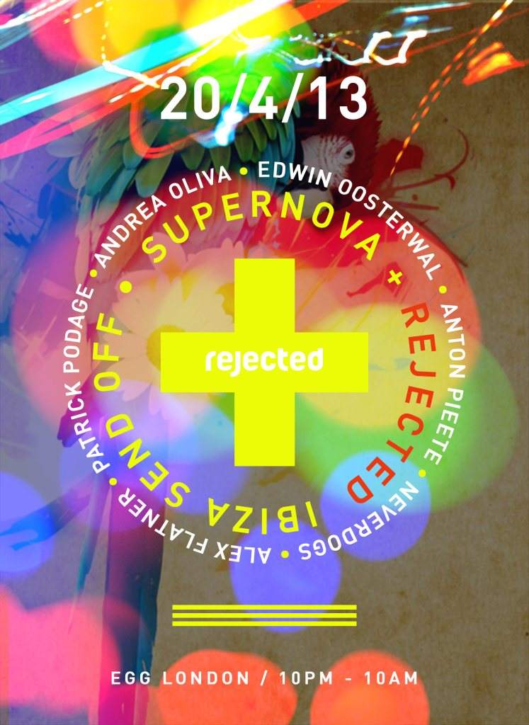 Supernova Ibiza Send Off: Andrea Oliva, Anton Pieete, Edwin Oosterwal, Neverdogs, Alex Flatner - フライヤー表
