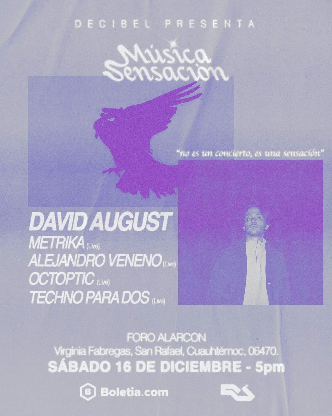 [CANCELLED] David August x Música Sensación - Página frontal