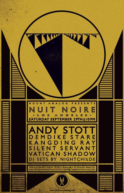 Mount Analog presents Andy Stott, Demdike Stare, Silent Servant, Vatican Shadow - Página frontal