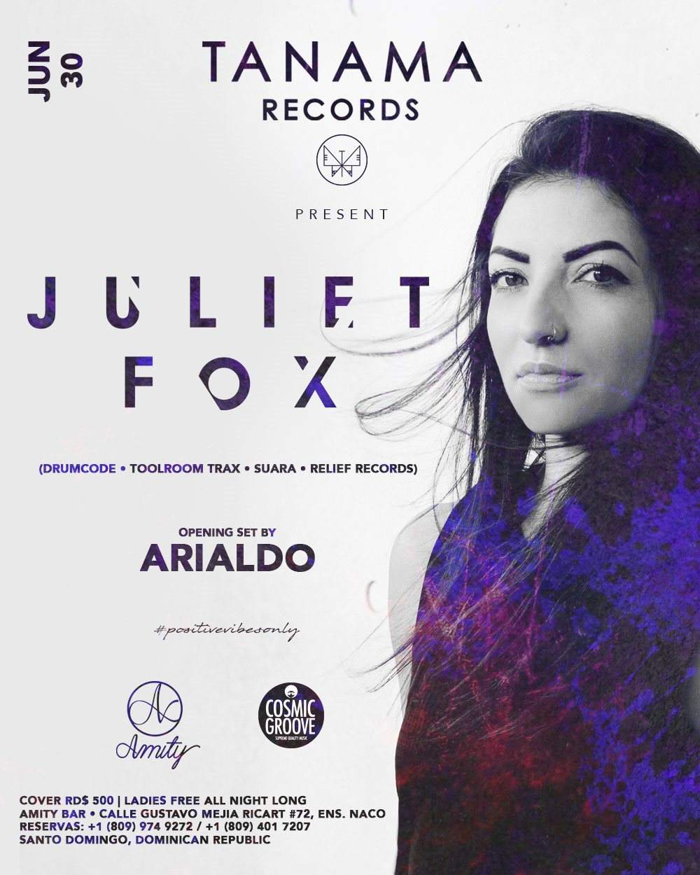 Tanama Records present Juliet Fox - Página frontal