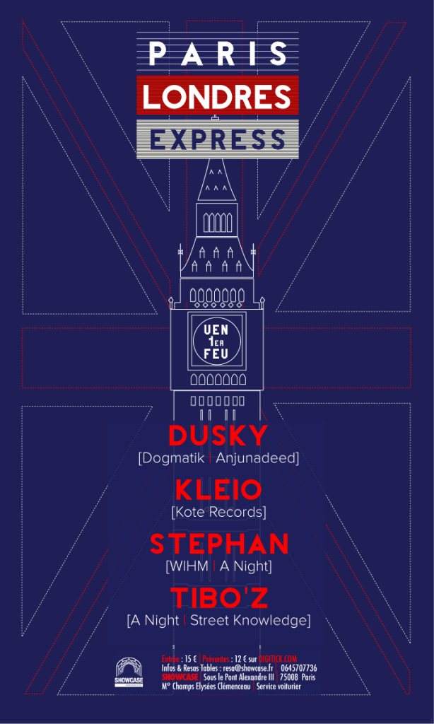 Paris - London Express: Dusky, Kleio, Stephan & Tibo'z - Página frontal