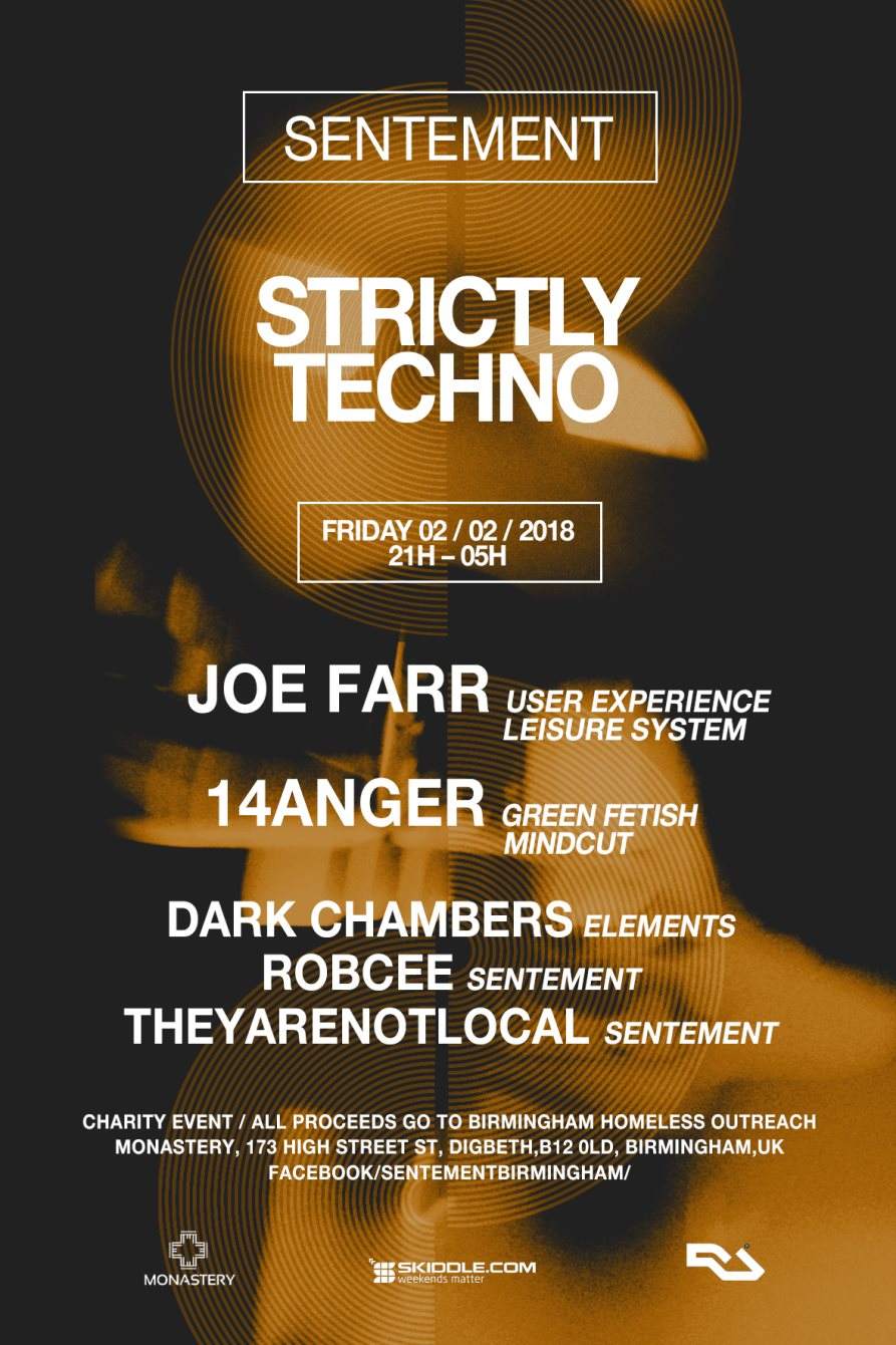 Sentement / Strictly Techno present: Joe Farr & 14anger - Página frontal