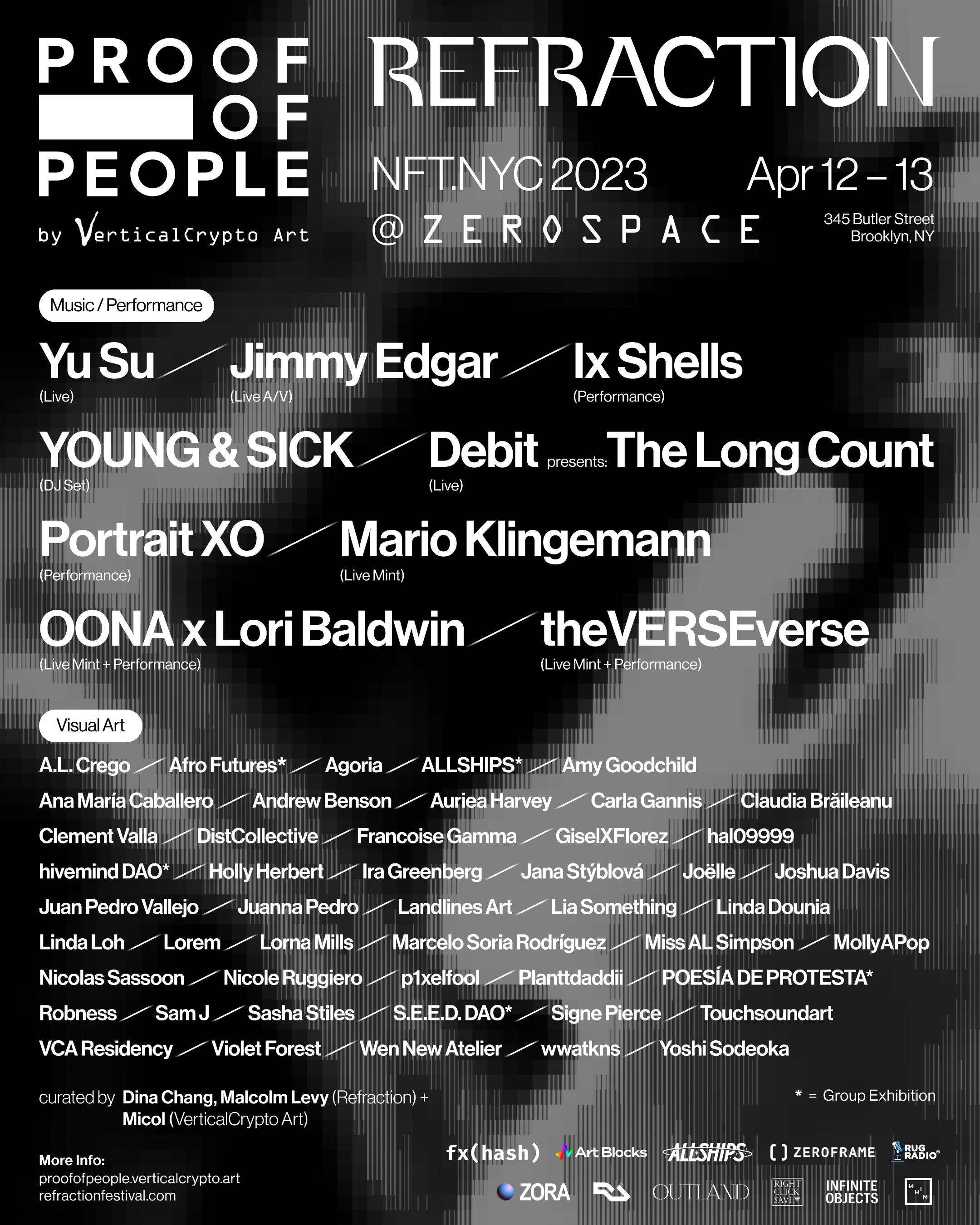 Proof of People x Refraction Festival: Yu Su (Live) , Jimmy Edgar (A/V),  IX Shells, Debit  - Página frontal