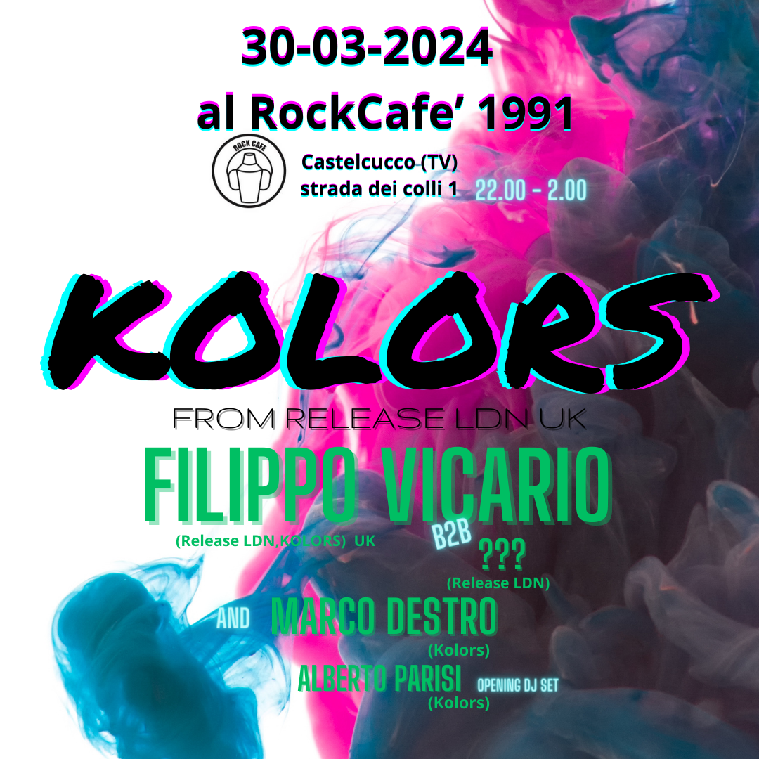 KOLORS EXTRA con FILIPPO VICARIO Release ldn UK + residents - Página frontal
