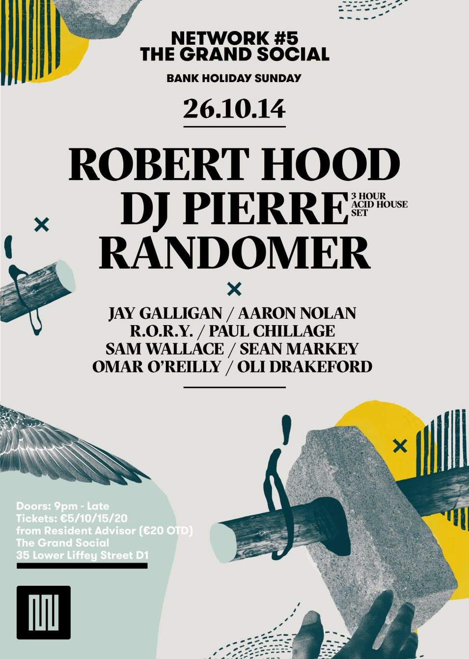 Network #5: Robert Hood, DJ Pierre, Randomer + Guests - Página trasera