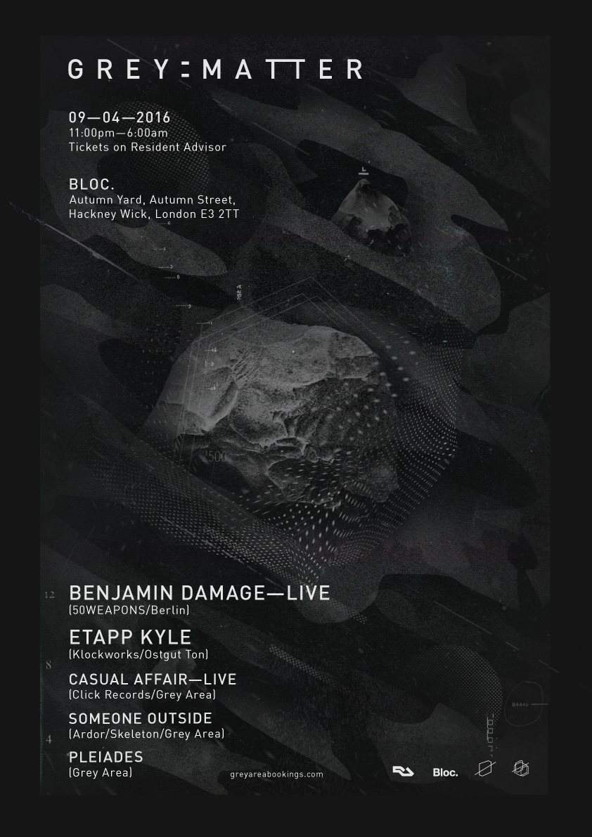 Grey Matter Pres. Benjamin Damage (Live) & Etapp Kyle - フライヤー表