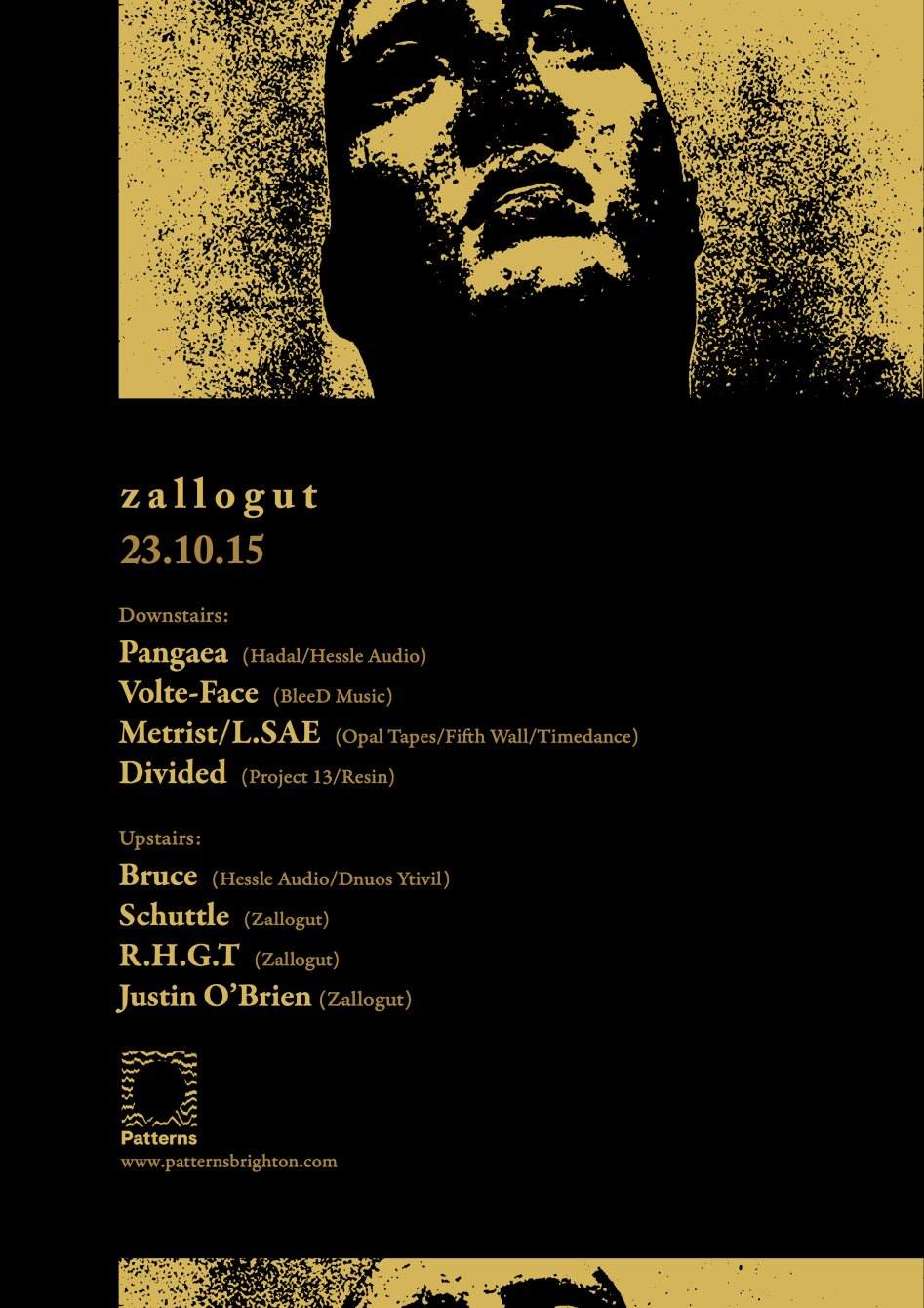 Zallogut with Pangaea, Volte-Face & Metrist - フライヤー表