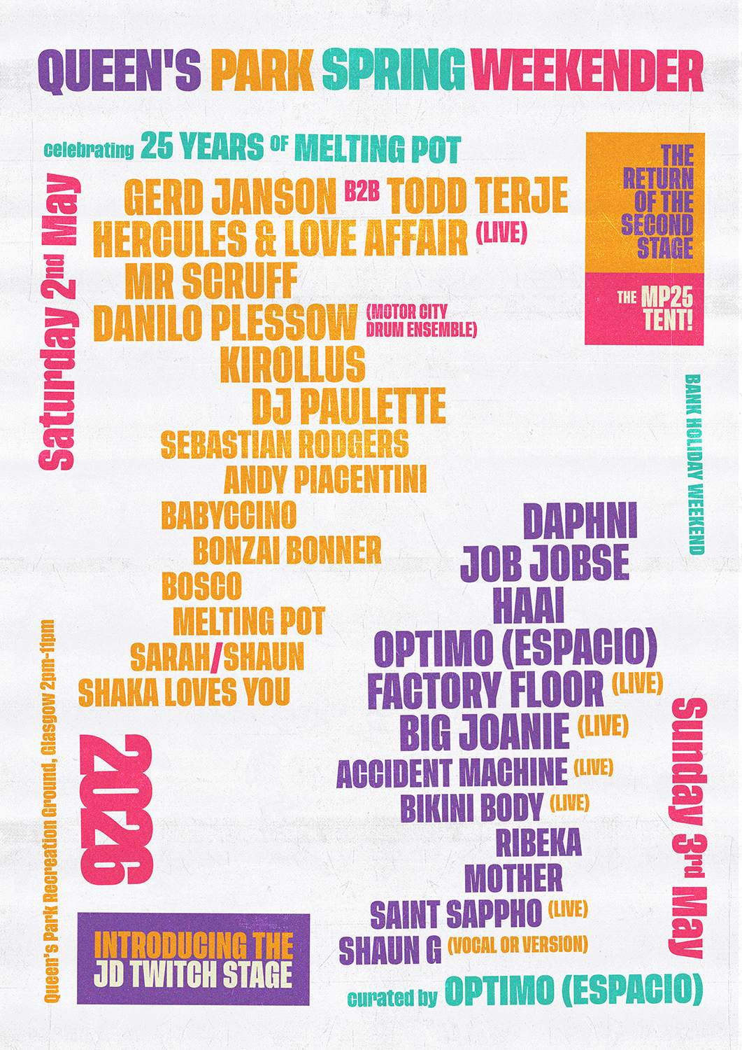 Queen's Park Spring Weekender '26 · Tickets On Sale Now