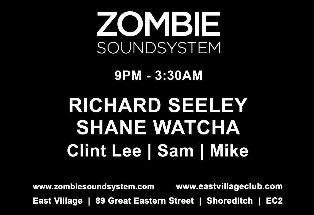 Zombie Soundsystem Label Night with Richard Seeley - Página trasera
