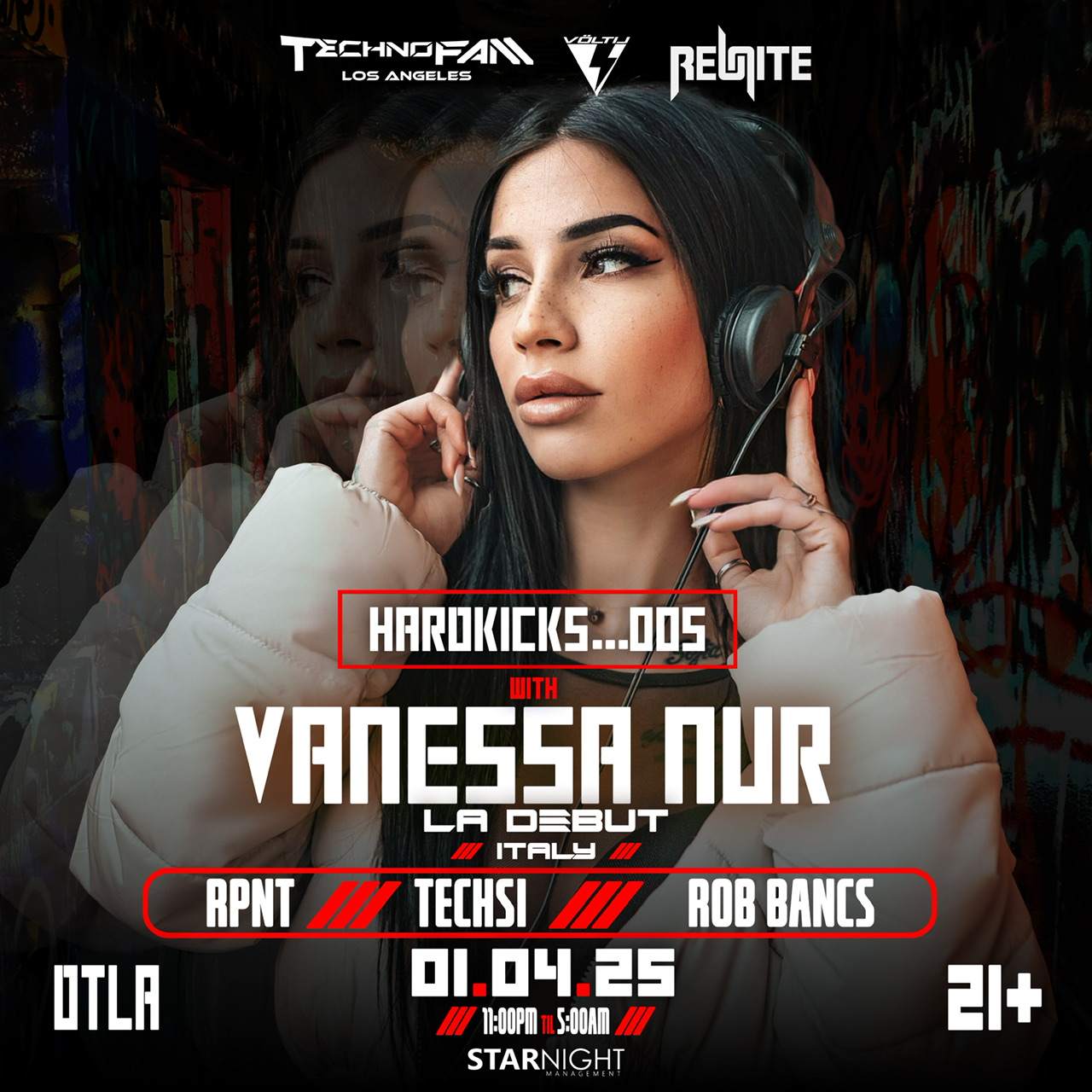 HARDKICKS 005 with Vanessa Nur Italy (LA DEBUT) HardTechno at TBA