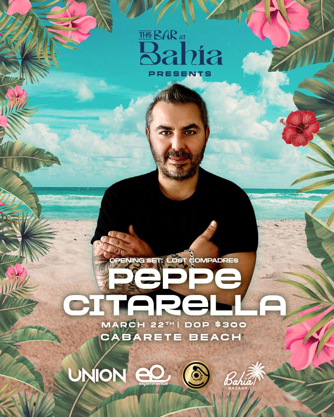 Peppe Citarella @t The Bar at Bahia, Cabarete Beach - フライヤー表