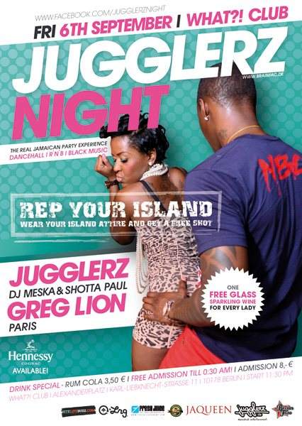 Jugglerz Night - The Real Jamaican Party Experience // Feat. Greg Lion (Paris) & Jugglerz - Página frontal