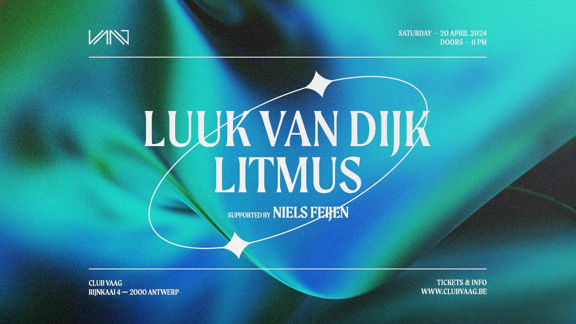 Club Vaag invites Luuk Van Dijk, Litmus - フライヤー表
