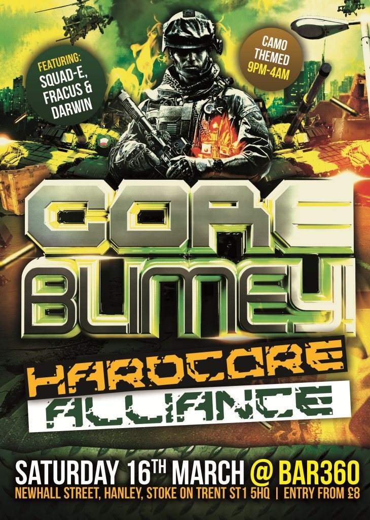 Core BLIMEY! feat. Squad-E, Fracus & Darwin, Cruze - Página frontal