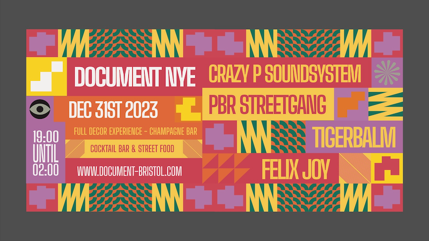 Document New Years Eve: Crazy P Soundsystem, PBR Streetgang, Tigerbalm, Felix Joy - Página frontal