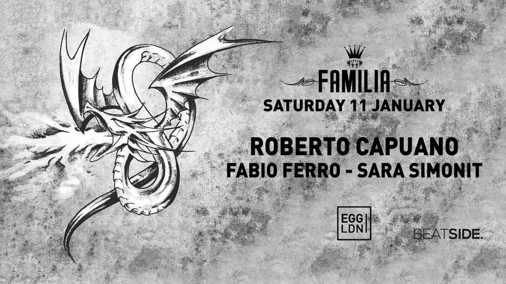 Familia Payback Show W/ Roberto Capuano, Fabio Ferro & Sara Simonit - フライヤー表