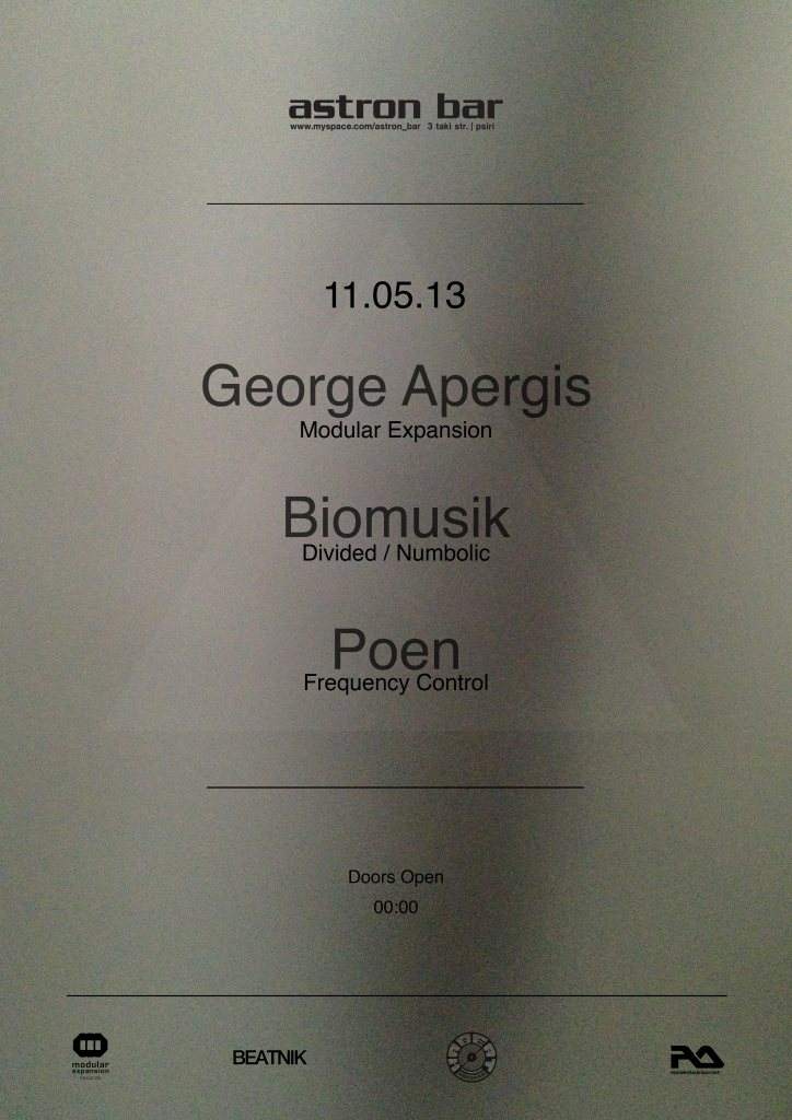 George Apergis / Biomusik / Poen - Página frontal