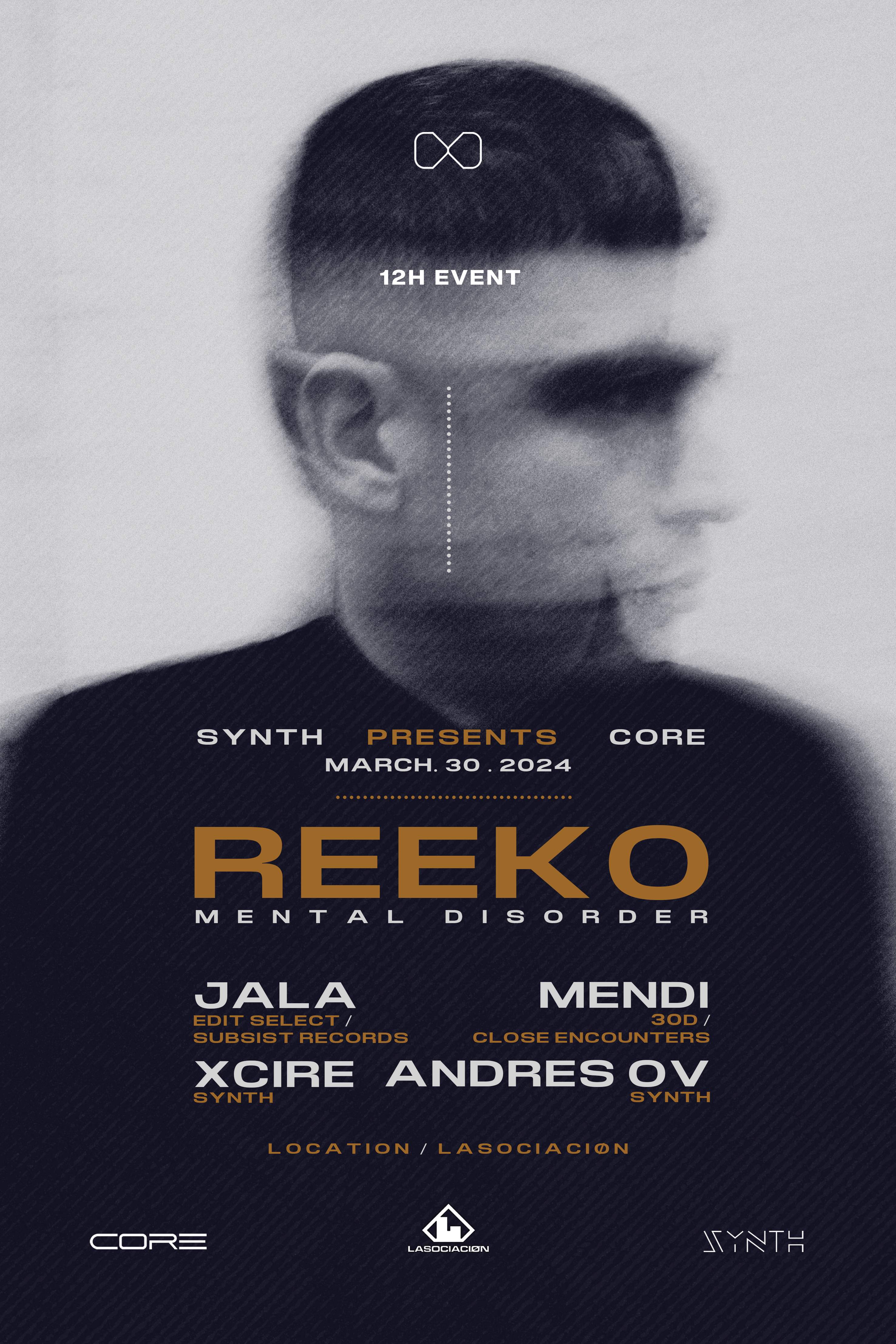 SYNTH presents CORE: Reeko / JALA / Mendi - Página frontal