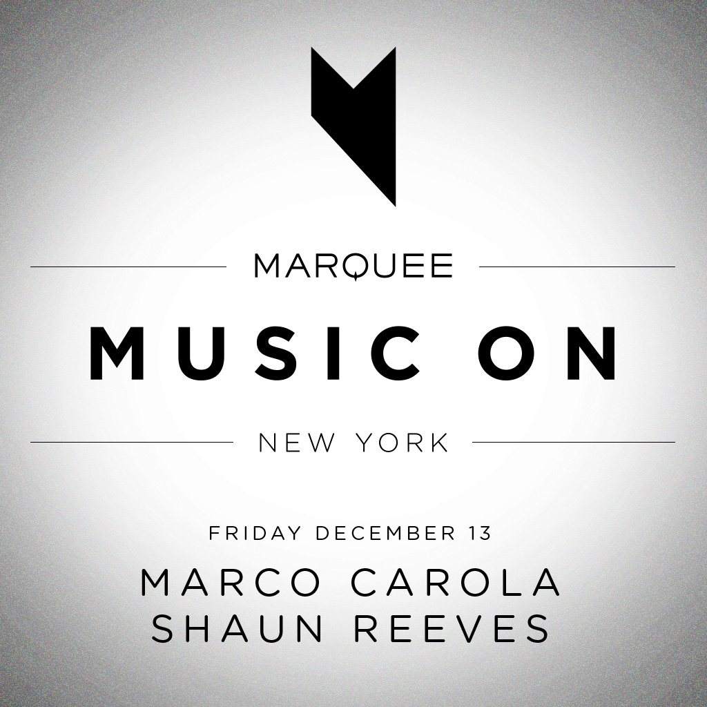 Music On New York - Marco Carola with Shaun Reeves - Página frontal
