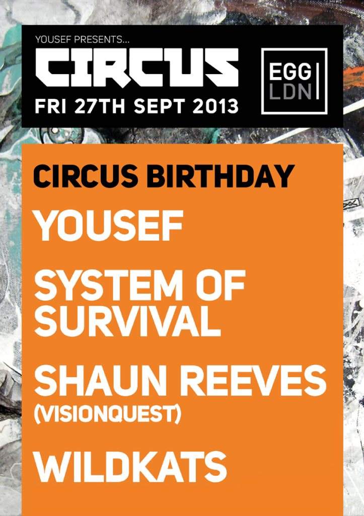 Circus Birthday: Yousef, Shaun Reeves, System Of Survival & Wildkats - Página frontal