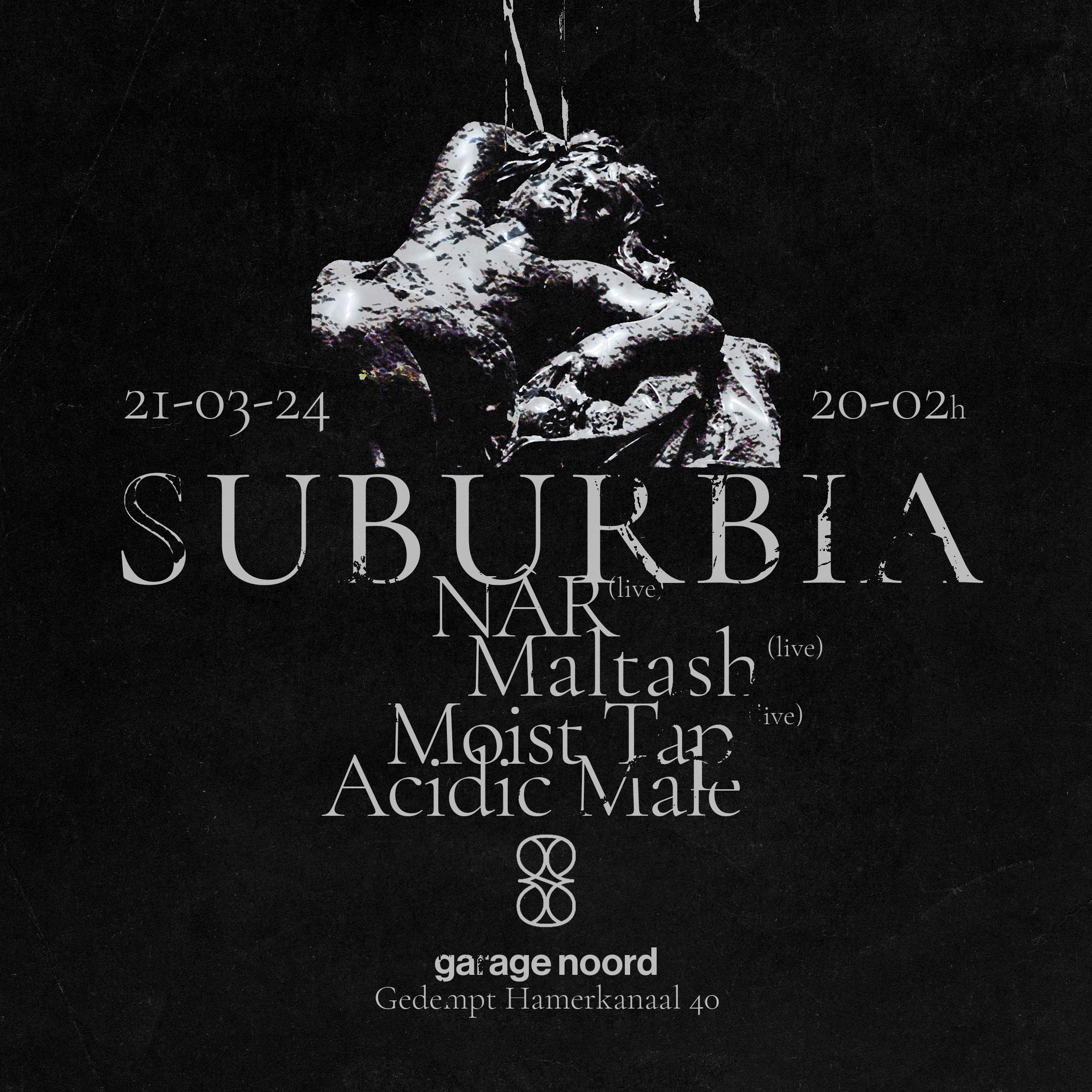 Suburbia with NÂR (live), Moist Tap (live), Maltash (live), Acidic Male - Página frontal