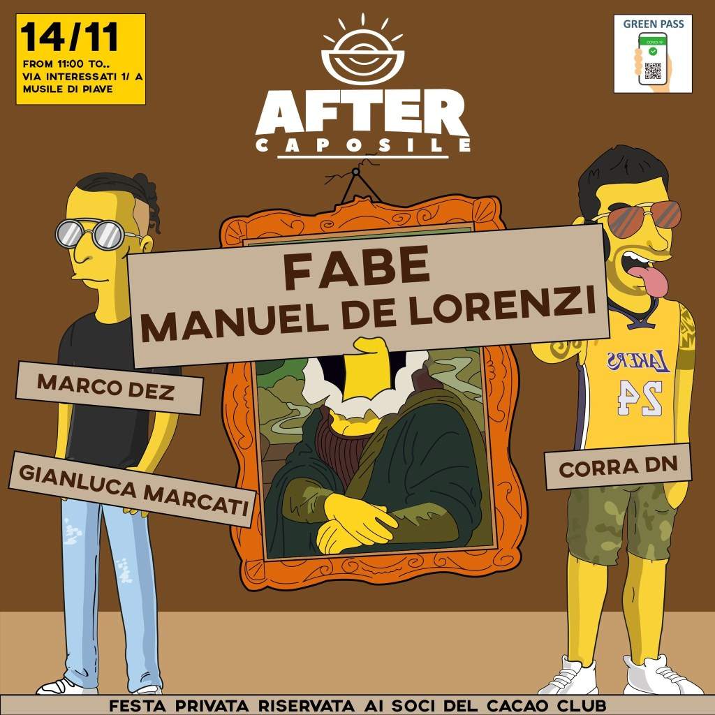 After Caposile with Fabe & Manuel de Lorenzi - フライヤー表