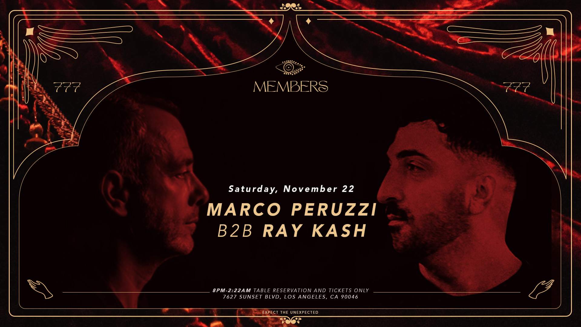 Members presents: Marco Peruzzi & Ray Kash at Members, Los Angeles