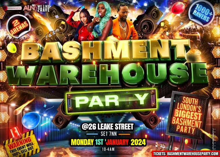 Bashment Warehouse Party - フライヤー表