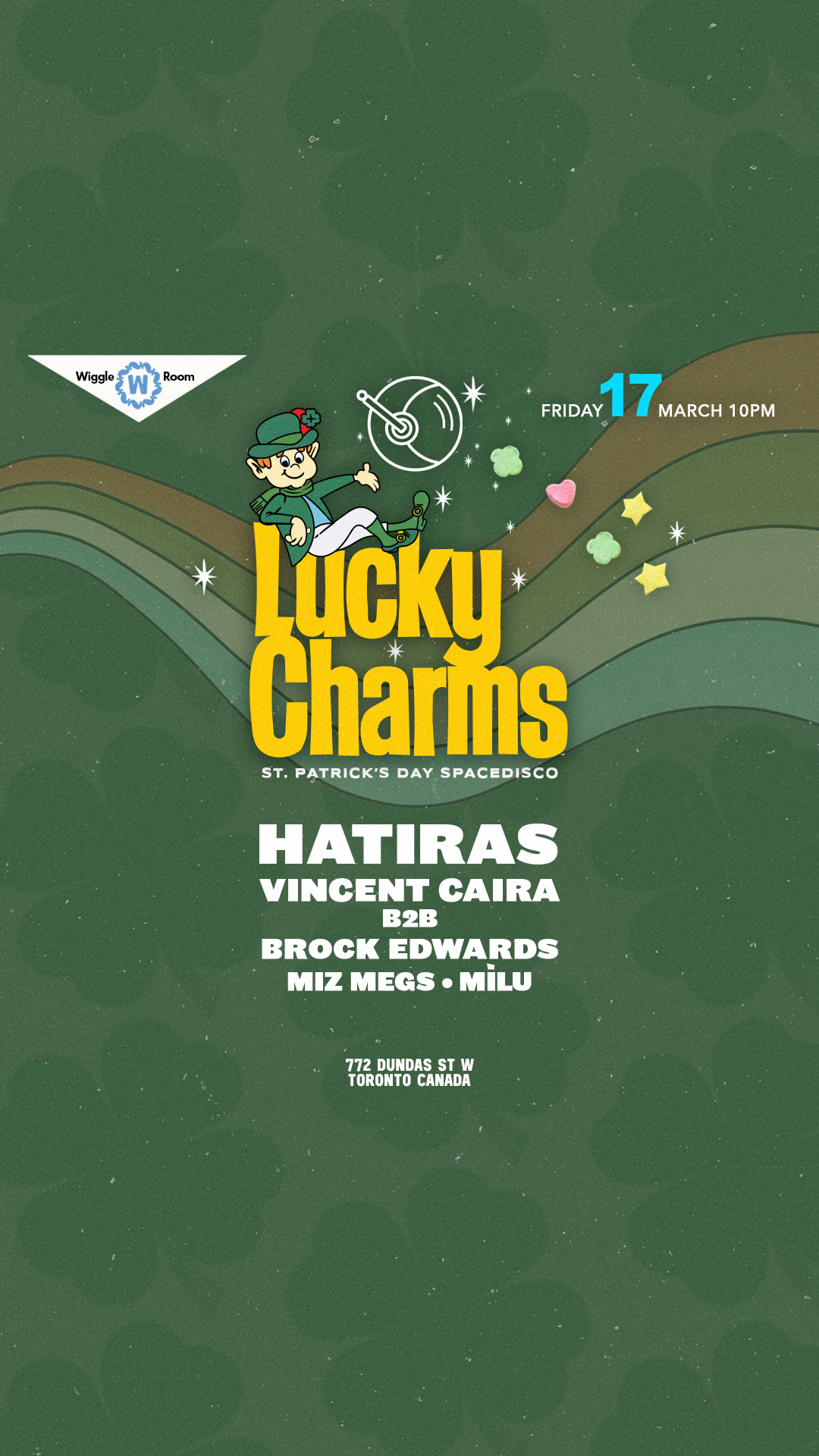 Spacedisco Records Lucky Charms - フライヤー表