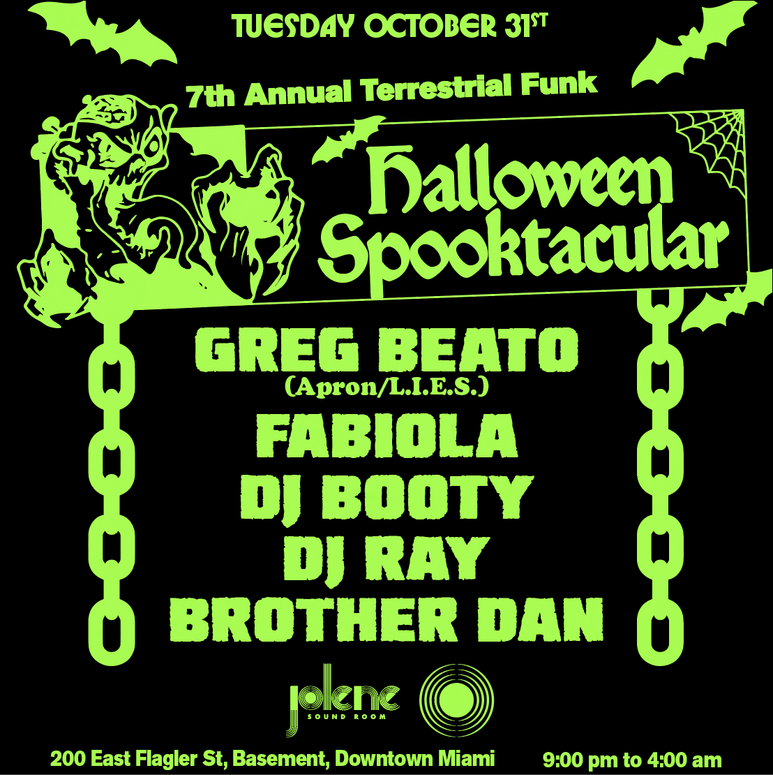7th Annual Terrestrial Funk Halloween Spooktacular feat. Greg Beato - Página frontal