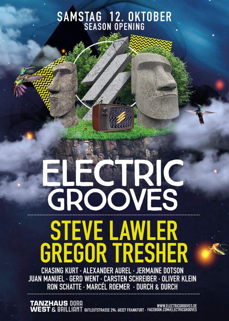 Electri Groove Season Opening - Steve Lawler & Gregor Tresher - フライヤー表