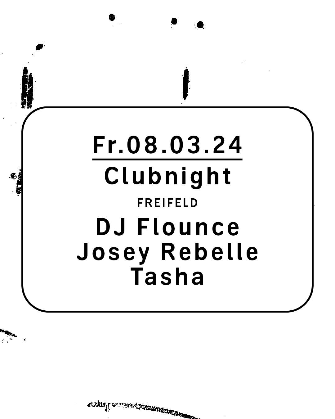Clubnight - DJ Flounce, Josey Rebelle, Tasha - Página trasera