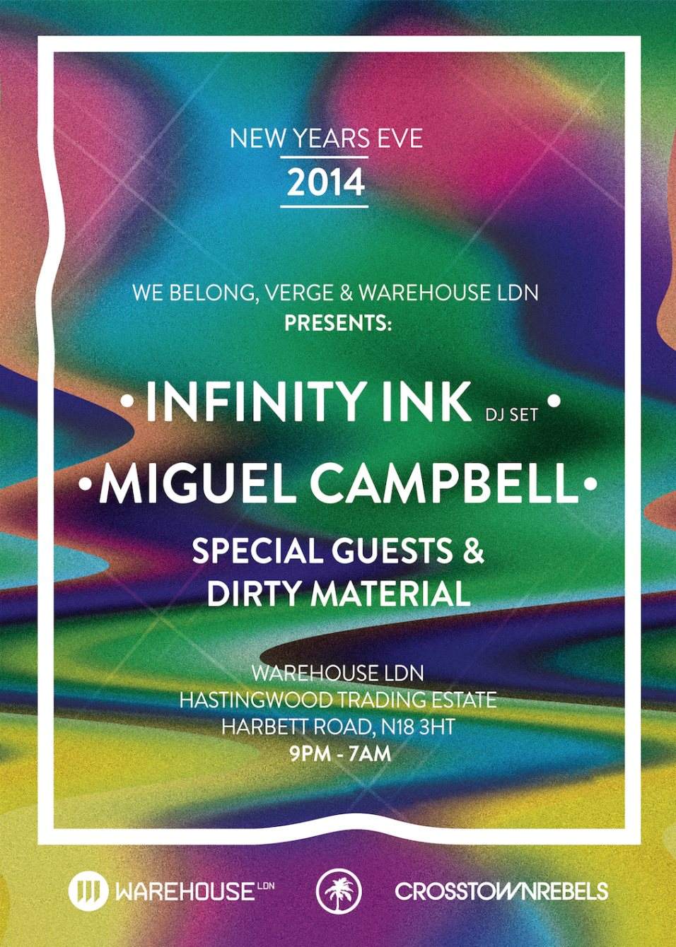 Warehouse LDN NYE: Infinity Ink, Miguel Campbell & Special Guests - Página frontal