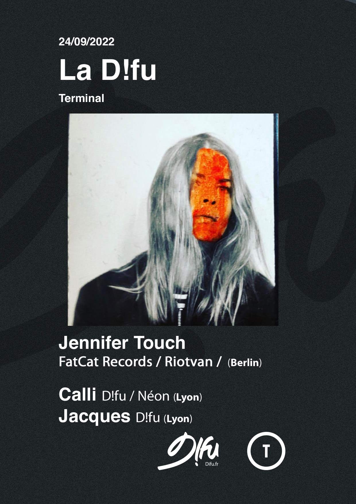 La D!fu / Jennifer Touch / Calli / Jacques Terrasse - フライヤー表