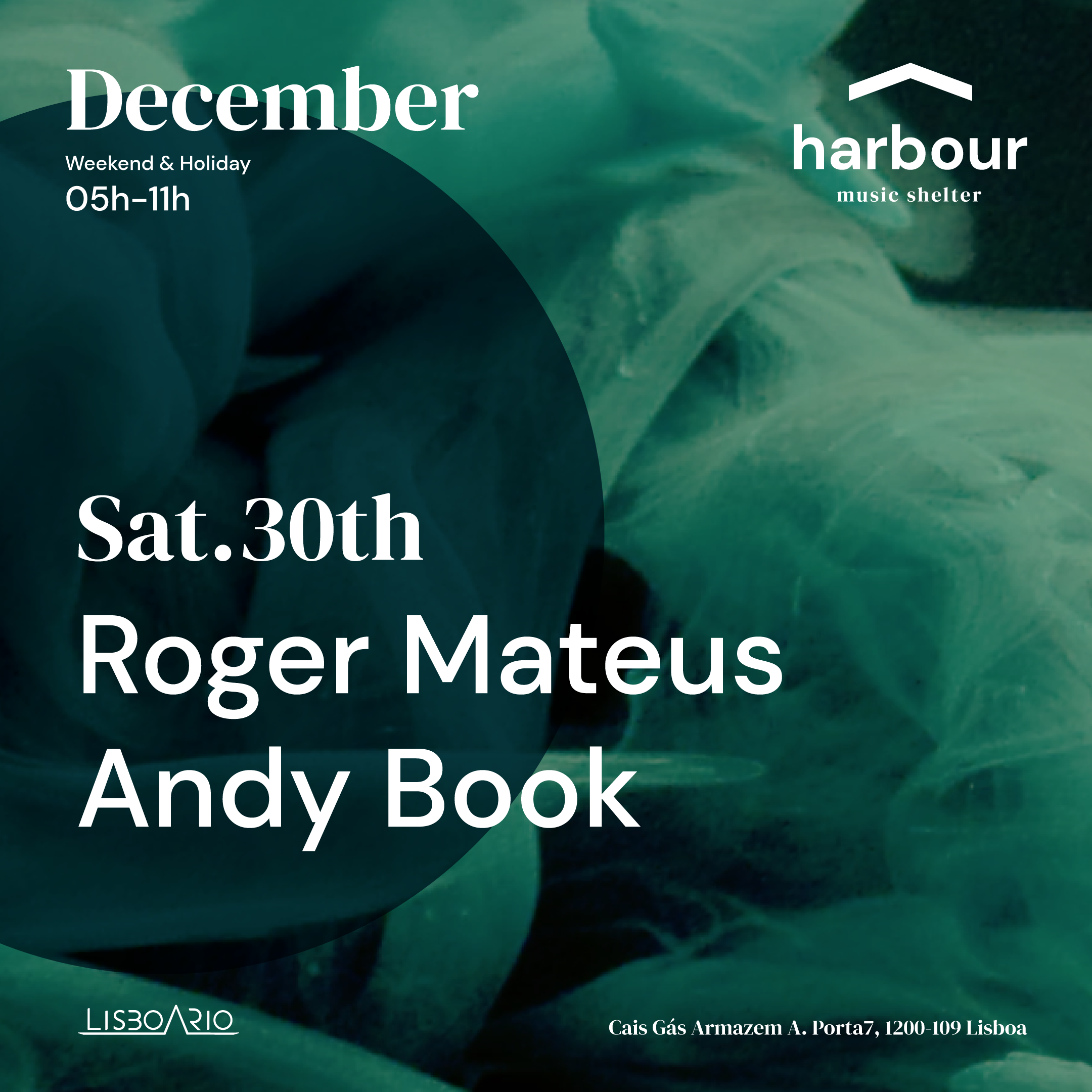 Harbour // Roger Mateus + Andy Book - フライヤー表