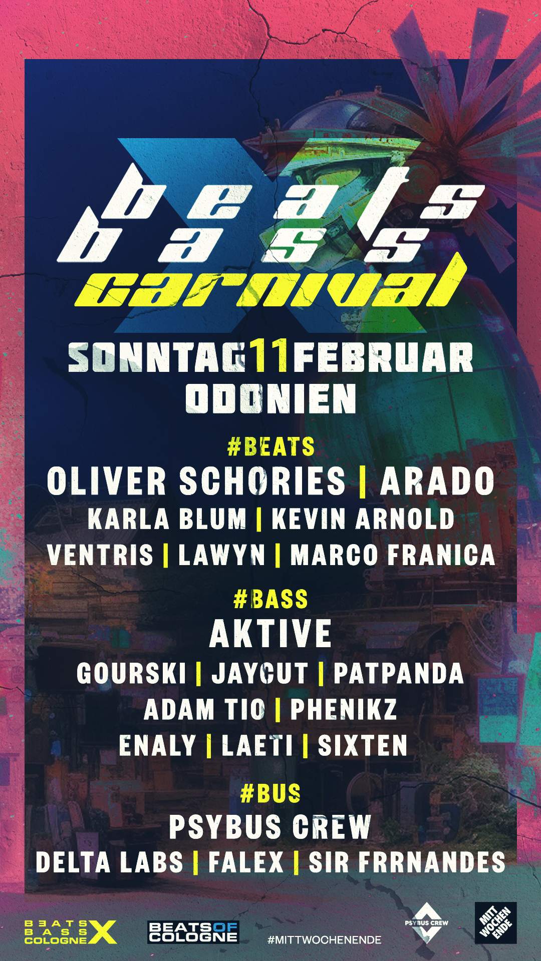 BEATS x BASS x CARNIVAL with Oliver Schories, Aktive, Arado, Karla Blum + PsyBus - Página frontal