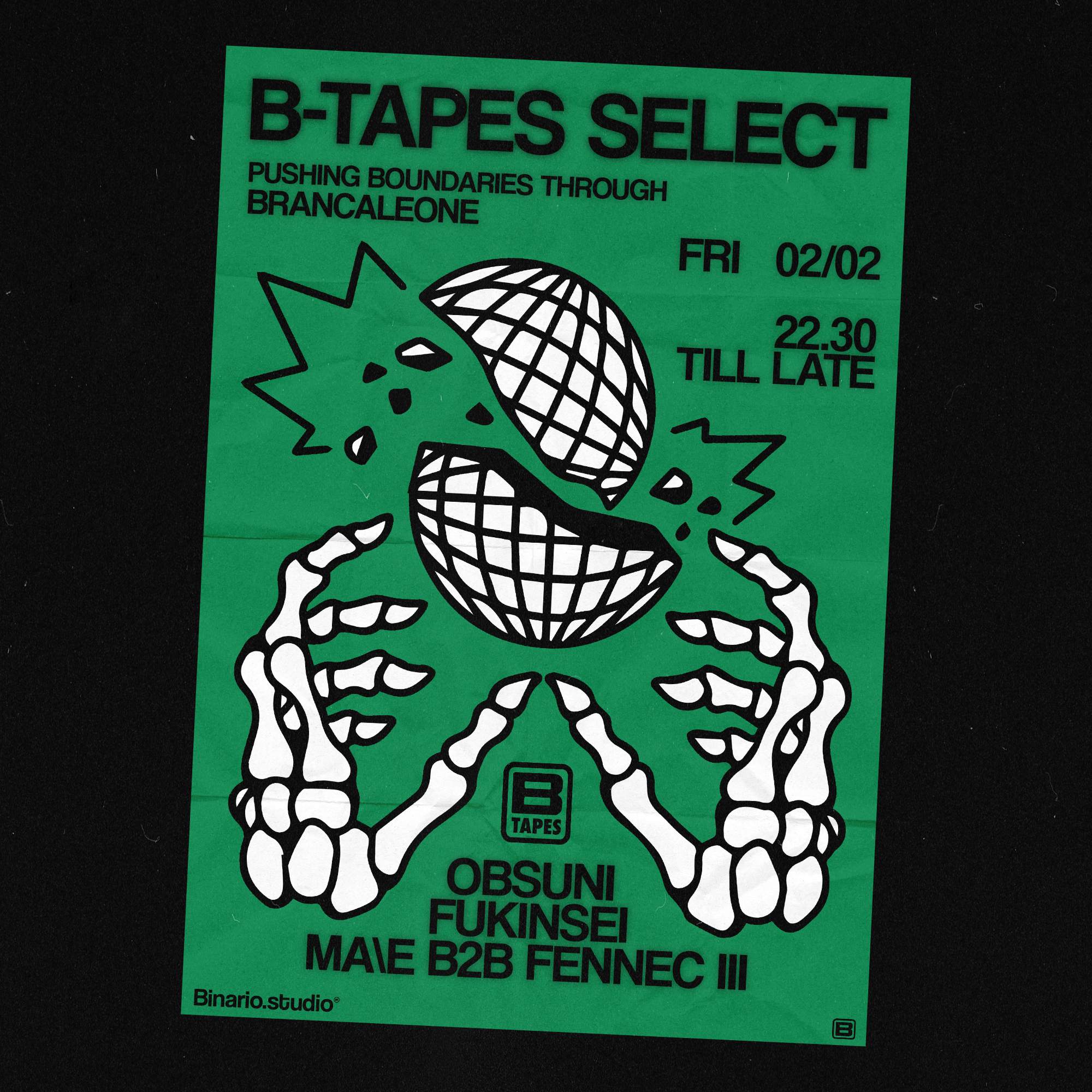 B-TAPES SELECT - フライヤー裏