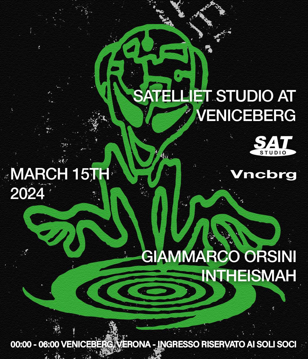 Vncbrg x Satelliet: Giammarco Orsini, Intheismah - フライヤー表