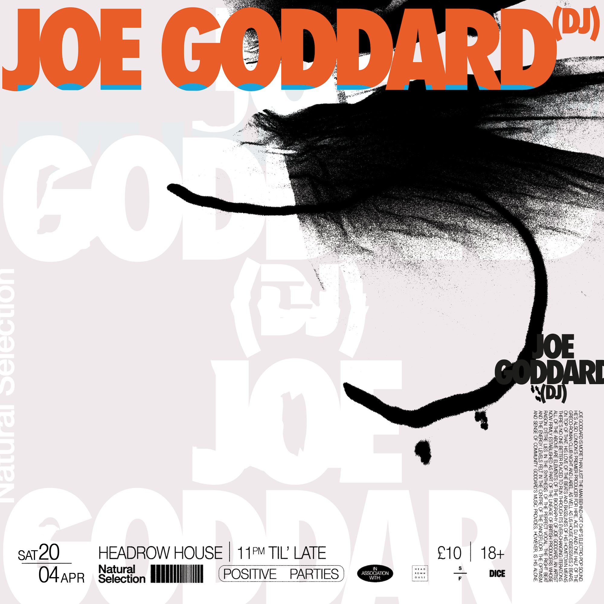 Joe Goddard - フライヤー表