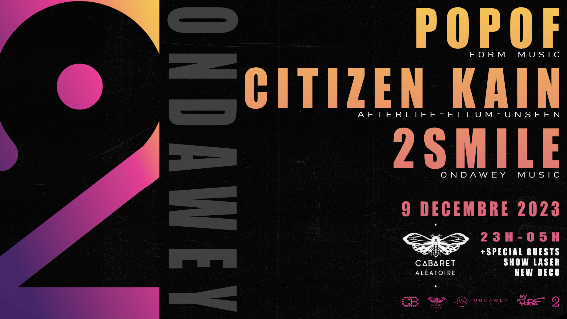 Popof, Citizen Kain & 2smile - #CB ⑅ ONDAWEY MUSIC - フライヤー表