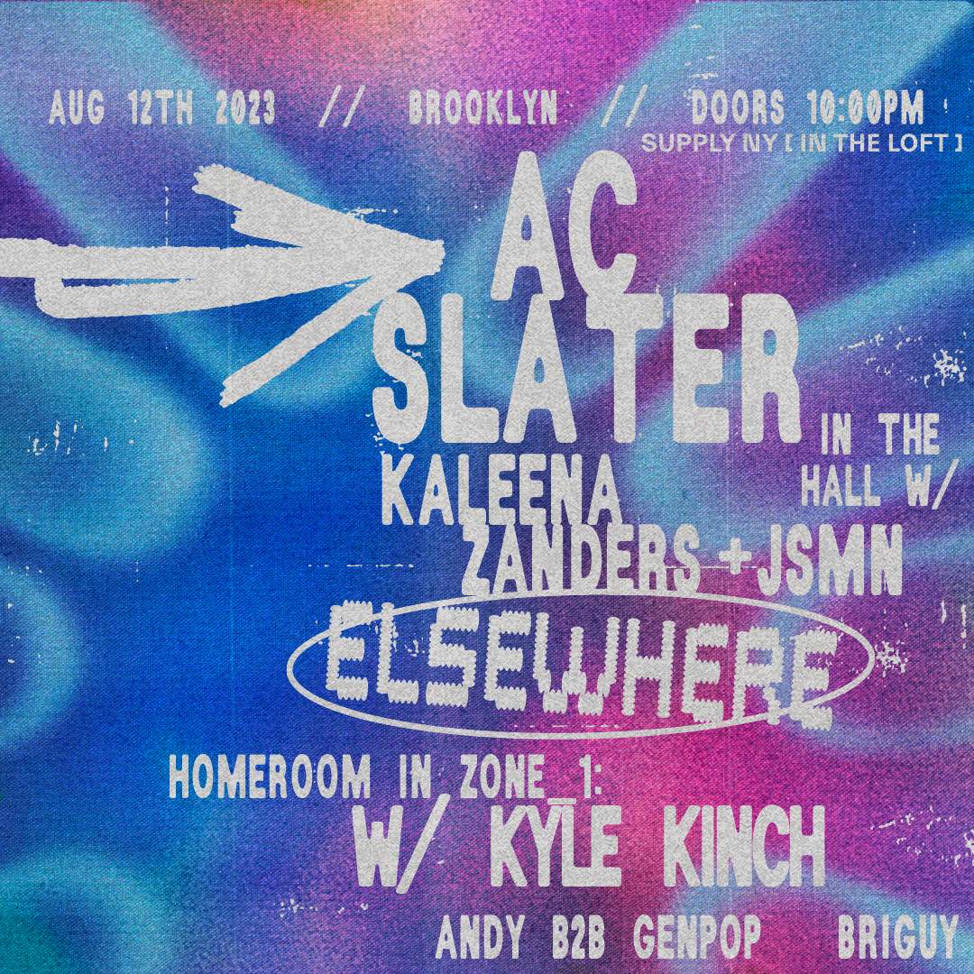 AC Slater – 'Together Album Tour 2023', Kaleena Zanders, JSMN, Homeroom with Kyle Kinch + more - Página frontal