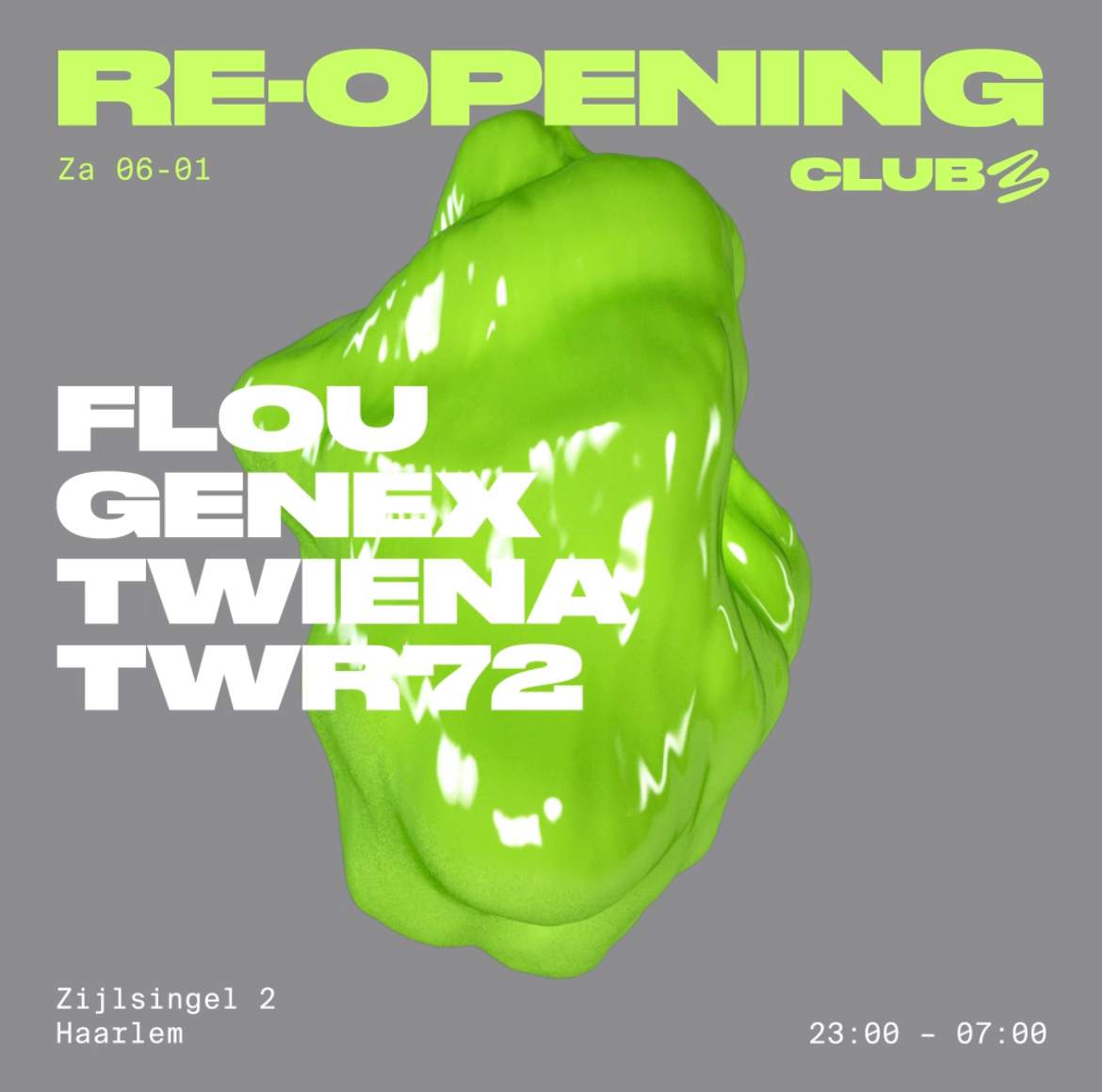Club3 RE-OPENING - フライヤー表