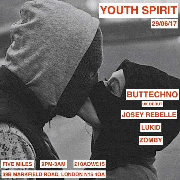 YOUTH SPIRIT - Buttechno/Josey Rebelle/Lukid/Zomby - Página frontal