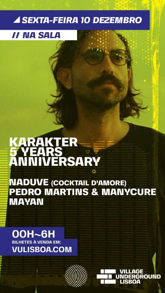 Karakter Records Fifth Birthday with Naduve (Cocktail D'amore) - フライヤー表