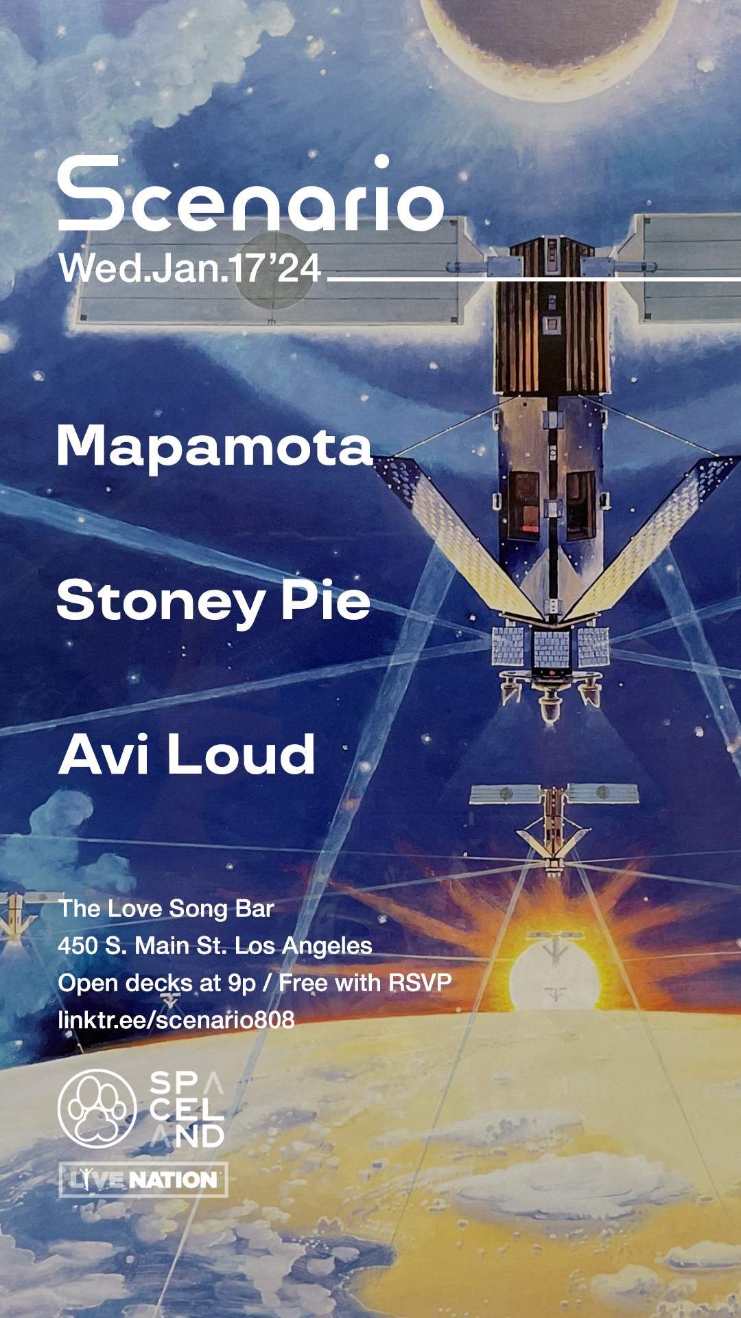 Scenario: Mapamota, Stoney Pie, Avi Loud - フライヤー表
