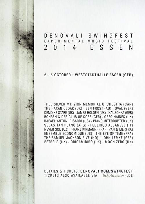 Denovali Swingfest 2014 Essen - フライヤー表
