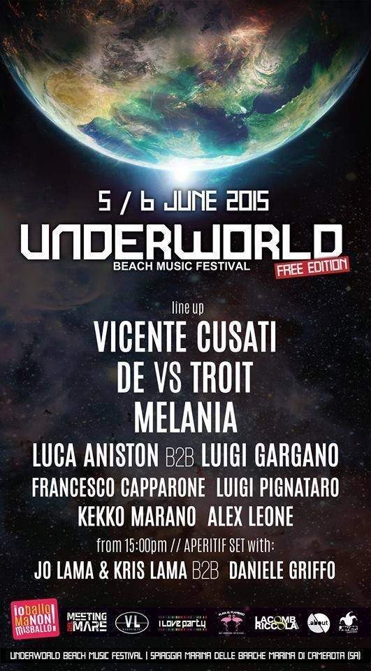 Underworld Beach music festival - Página trasera