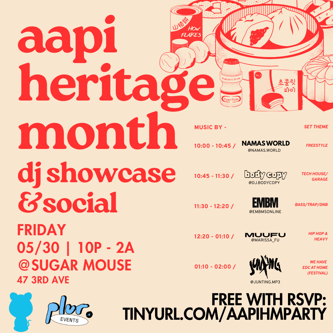 AAPI Heritage Month DJ Showcase & Social bei TBA - SUGAR MOUSE NYC, New  York City