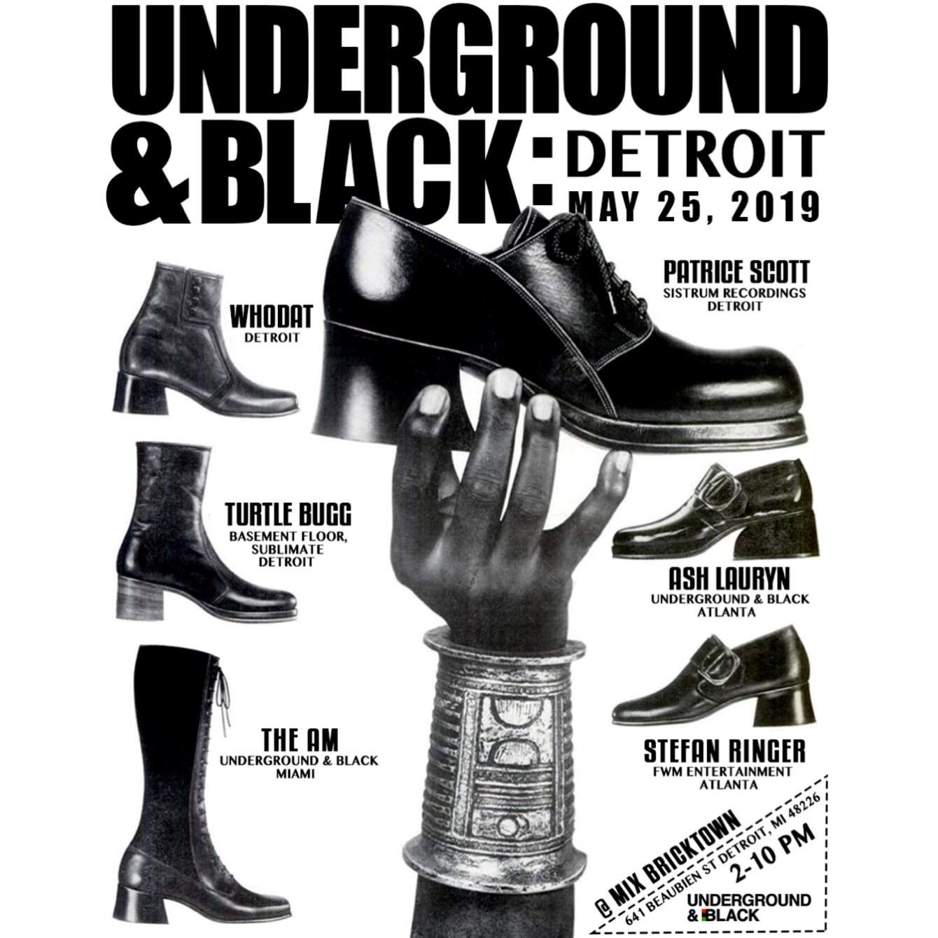 Underground & Black: Detroit - フライヤー表
